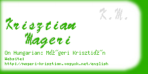 krisztian mageri business card